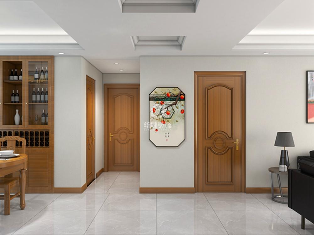 杨浦区三湘世纪花城99平中式客厅装修效果图