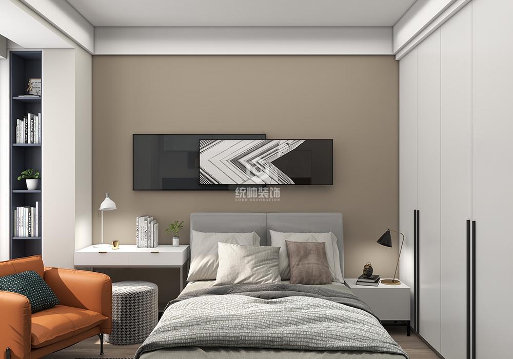 金山区新未来樾湖110平方现代简约风格四室两厅卧室装修效果图