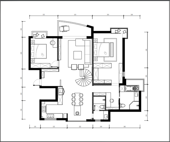 浦东170平现代简约风格4室2厅装修效果图