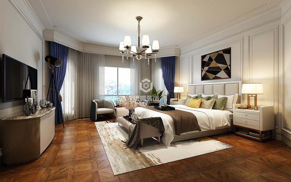 长宁区夏都苑140平方美式风格平层卧室装修效果图