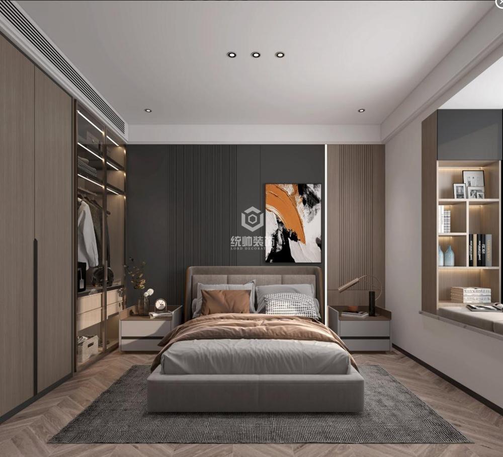 闵行区都市府邸180平方现代简约风格复式卧室装修效果图