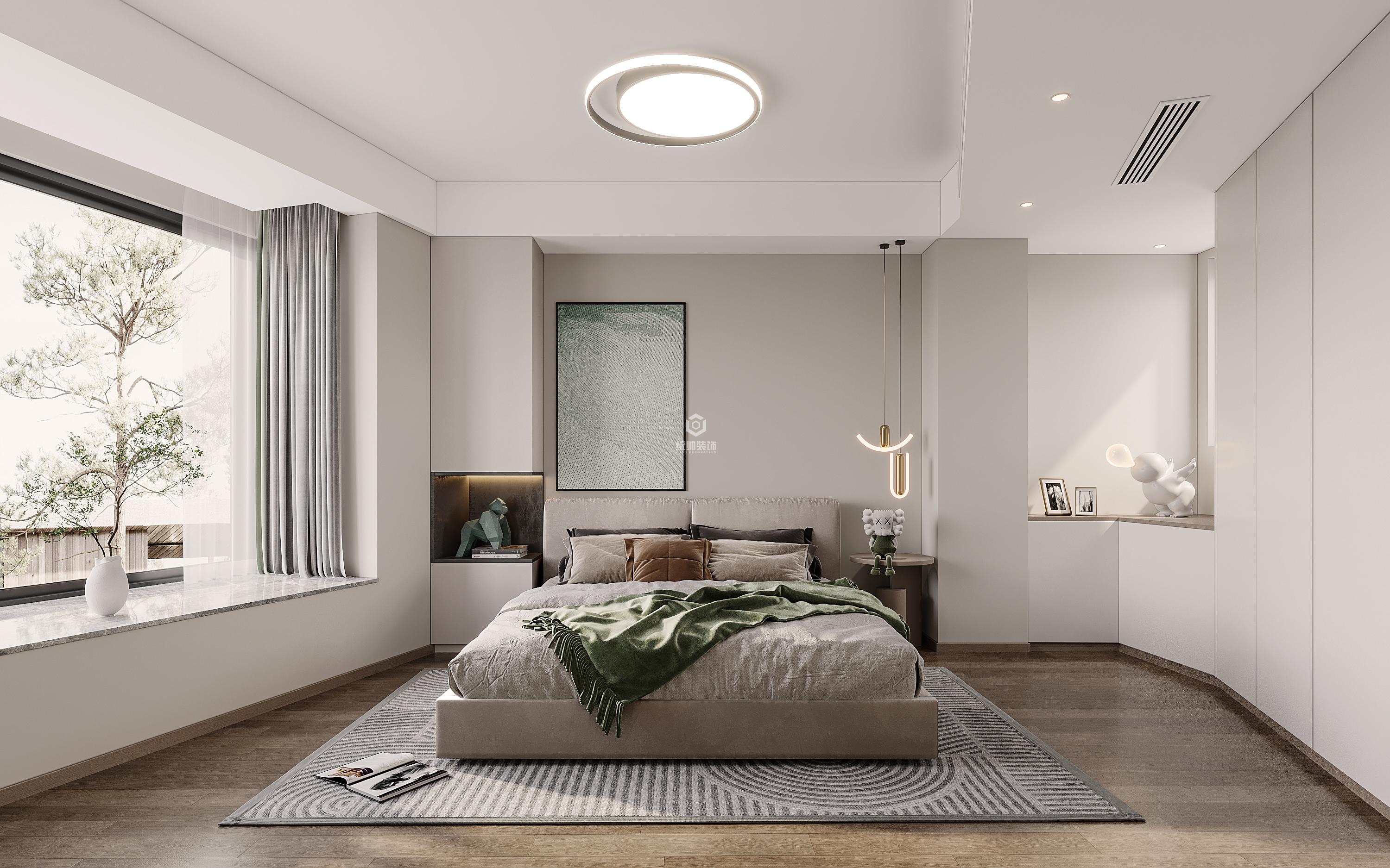 黄浦区明日星城110平方现代简约风格平层卧室装修效果图