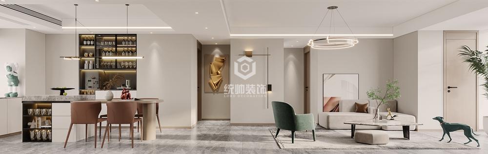 黄浦区明日星城110平方现代简约风格平层客厅装修效果图