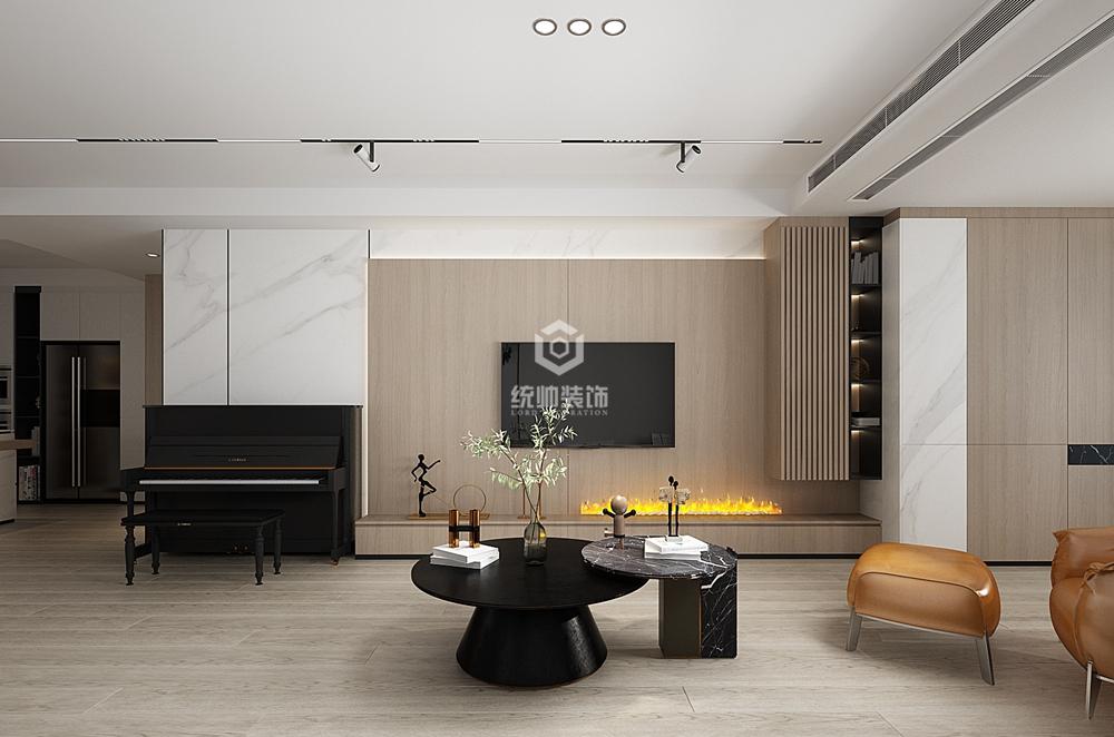 浦东新区国际华城110平方现代简约风格两房两厅客厅装修效果图