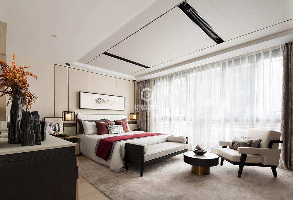 青浦区众邦城市300平新中式卧室装修效果图