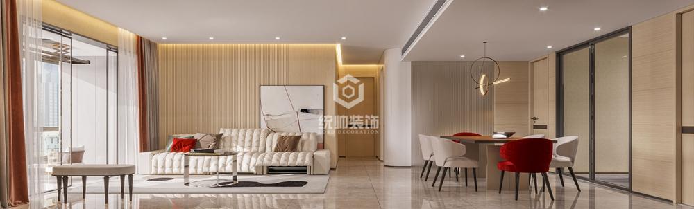 徐汇区尚汇豪庭180平方现代简约风格公寓客厅装修效果图