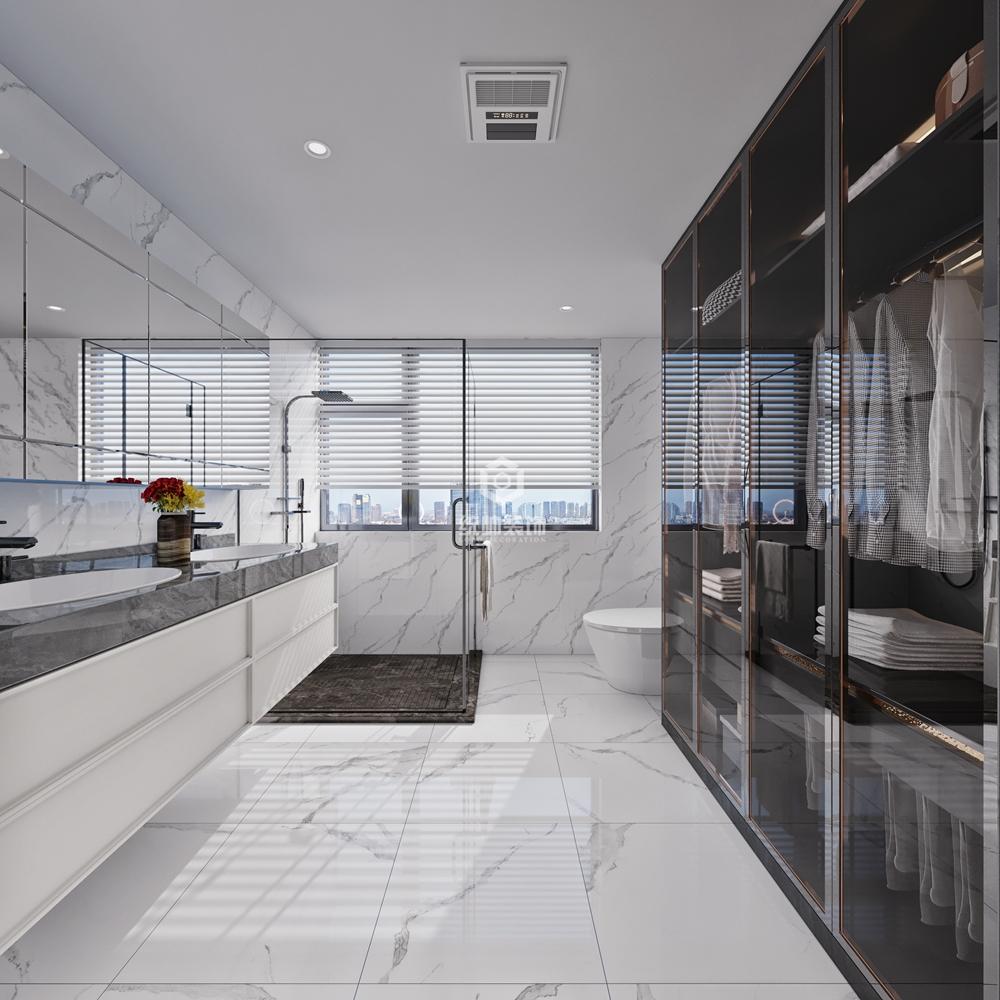 徐汇区尚汇豪庭180平方现代简约风格公寓卫生间装修效果图
