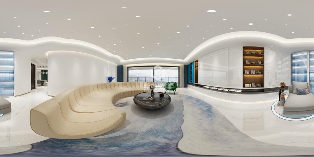徐汇区尚海湾280平方现代简约风格大平层客厅装修效果图