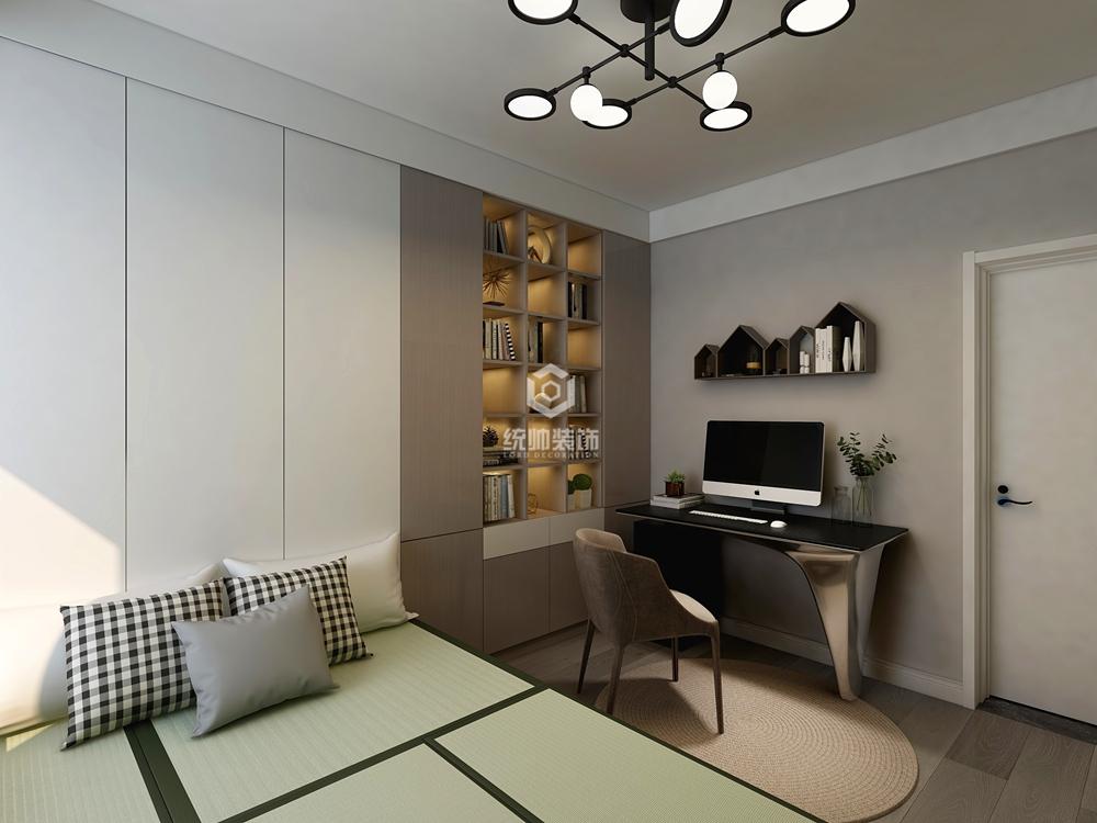 普陀区中环家园103平方现代简约风格两房两厅一厨一卫卧室装修效果图