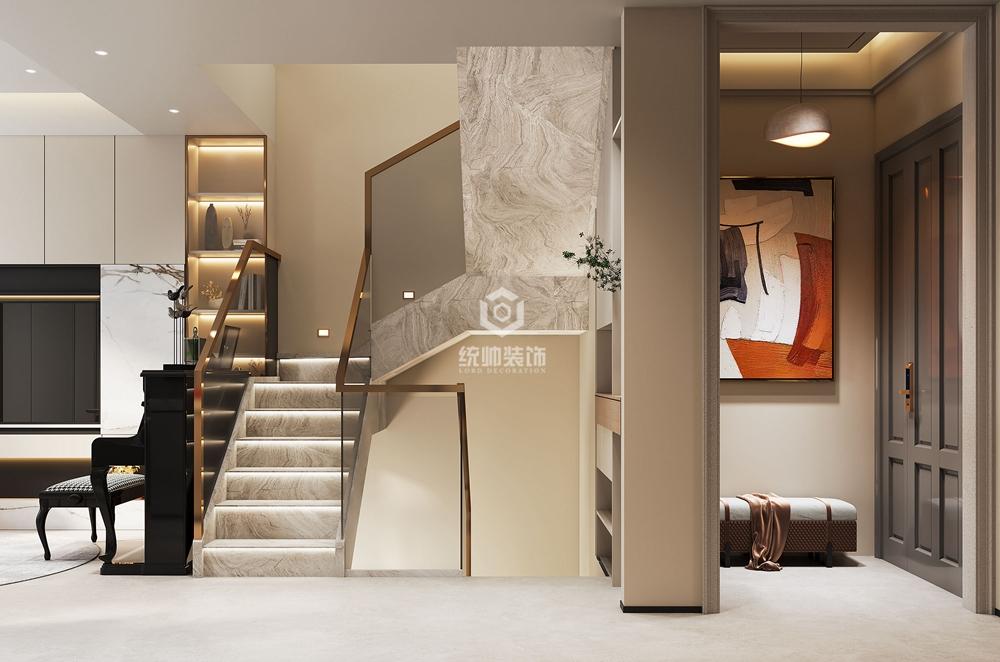 松江区大名城212平方现代简约风格三室一厅楼梯间装修效果图