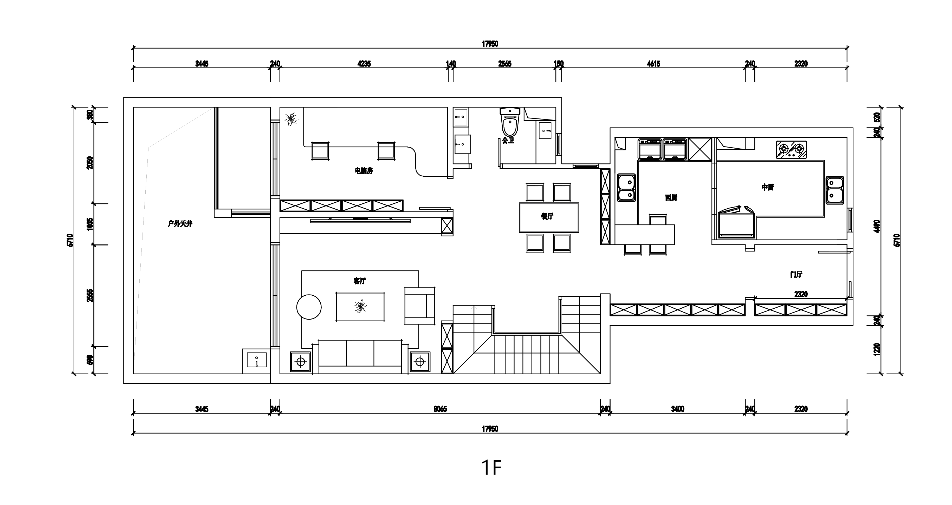 浦东180平现代简约风格四室两厅装修效果图