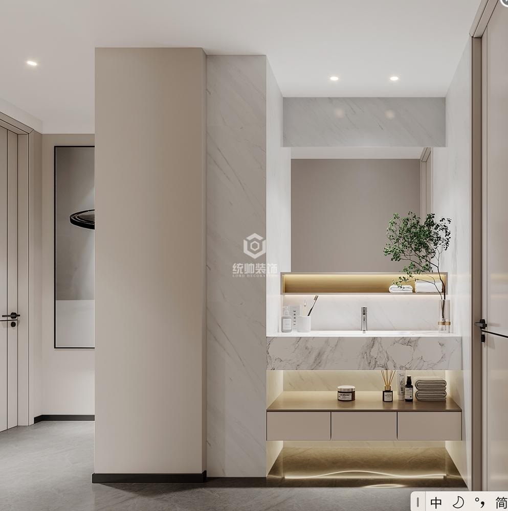 松江區龍祥公寓150平現代簡約客廳裝修效果圖