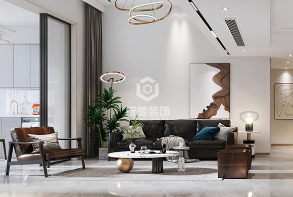 浦東天鵝泉公寓150平輕奢風格3室2廳裝修效果圖