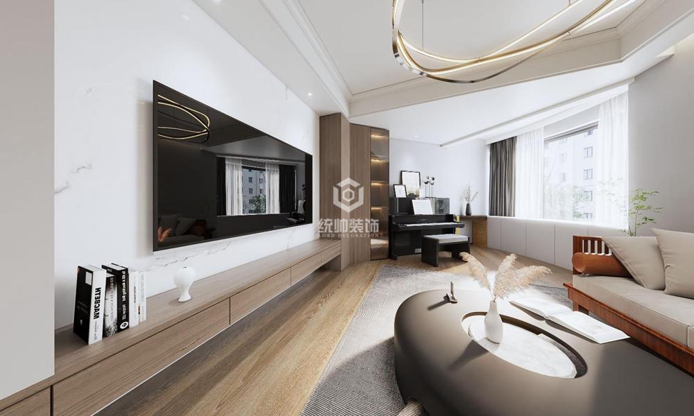 黃浦區百匯公寓103平現代簡約客廳裝修效果圖