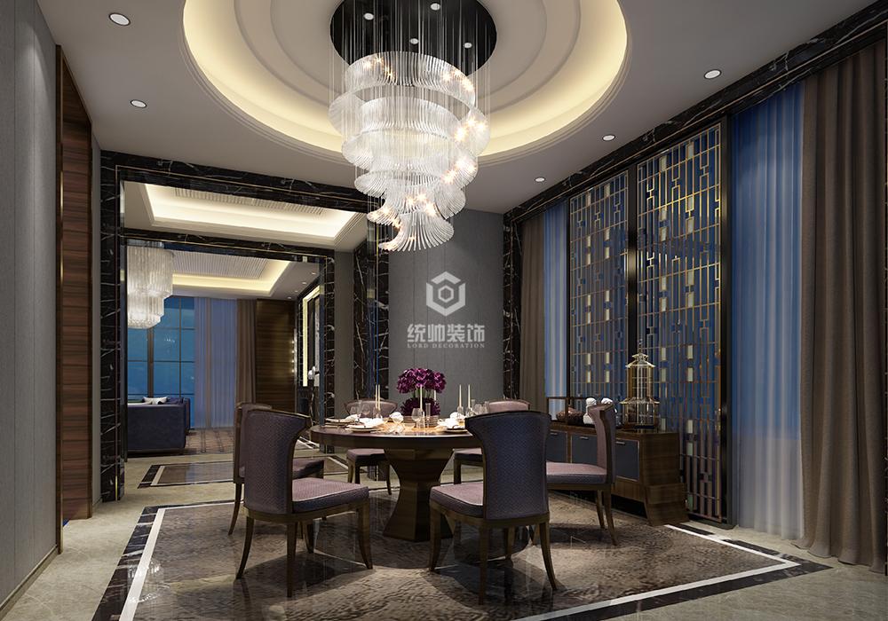 松江區西上海御庭420平新中式餐廳裝修效果圖