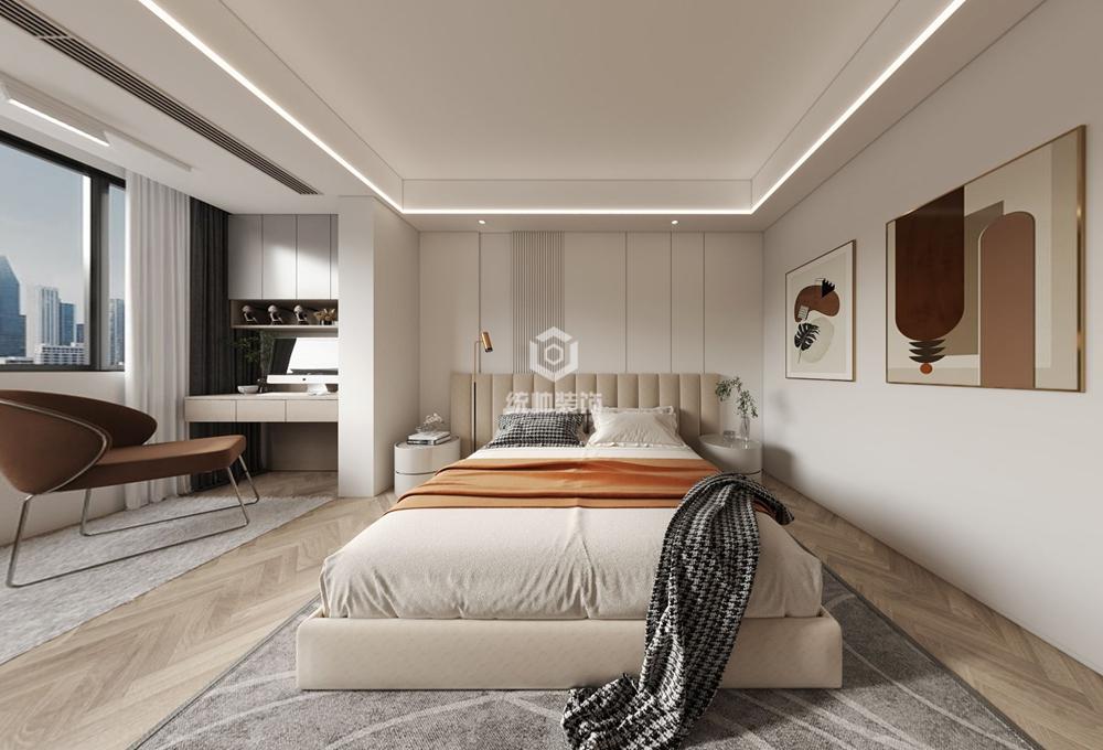上海周邊安盛苑120平現代簡約臥室裝修效果圖