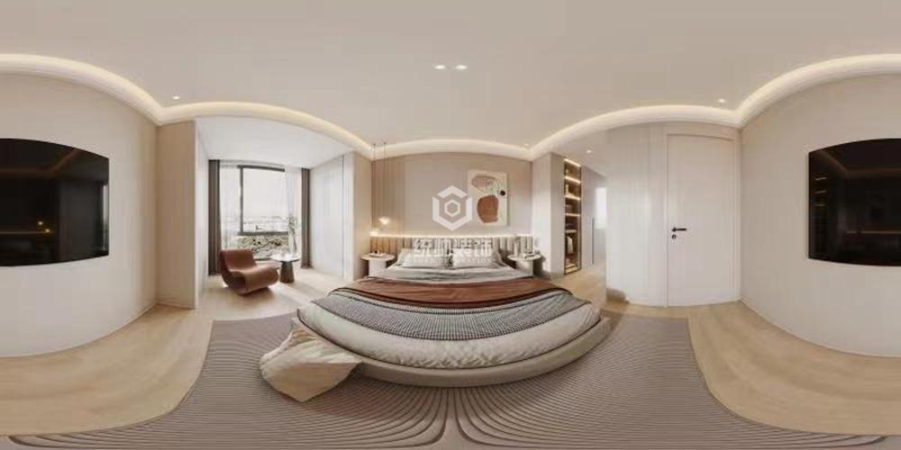 浦東新區紅星遠洋天鉑150平現代簡約臥室裝修效果圖