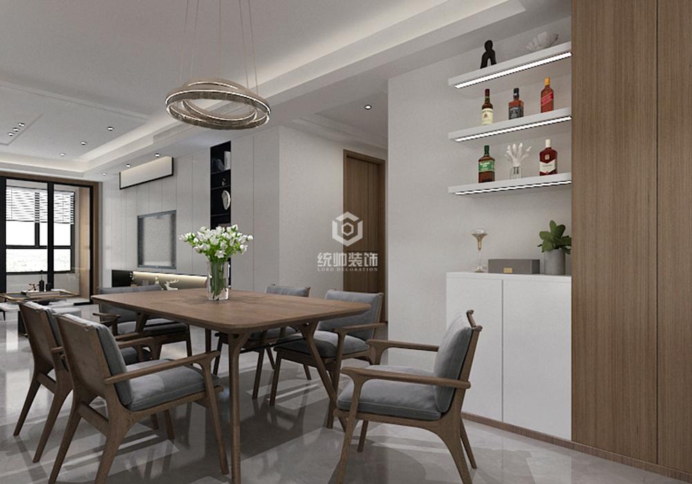 寶山區中環國際公寓110平現代簡約餐廳裝修效果圖