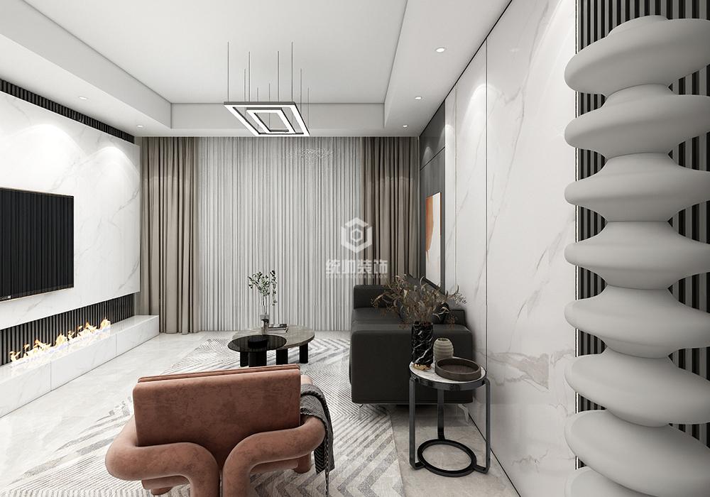 靜安區幸福第一公寓100平現代簡約客廳裝修效果圖