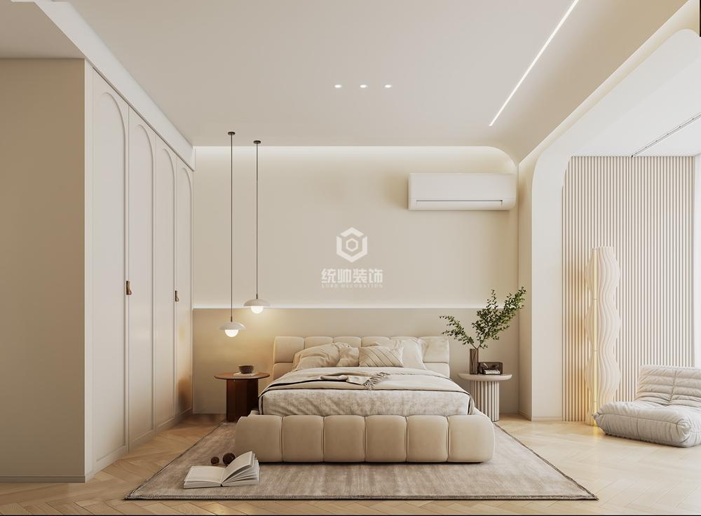 杨浦区海杨公寓107平现代简约卧室装修效果图