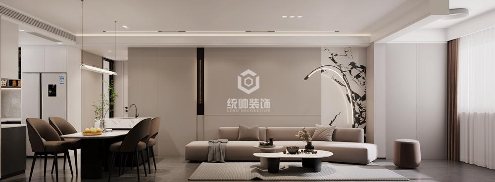 杨浦区阳光欧洲92平现代简约客厅装修效果图