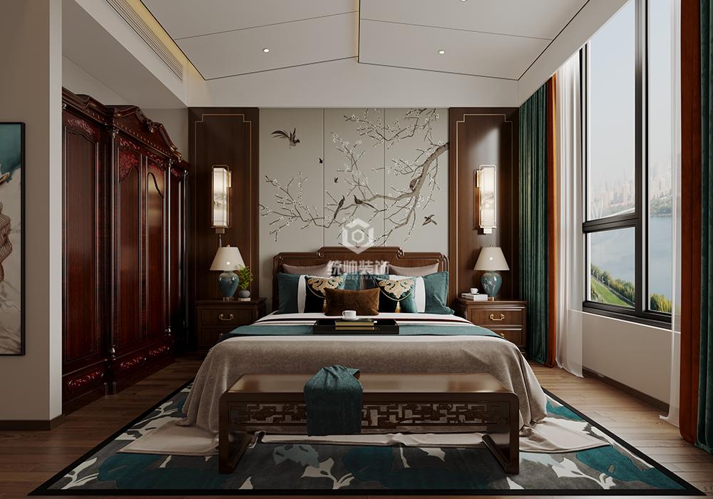 松江区三迪曼哈顿240平新中式卧室装修效果图