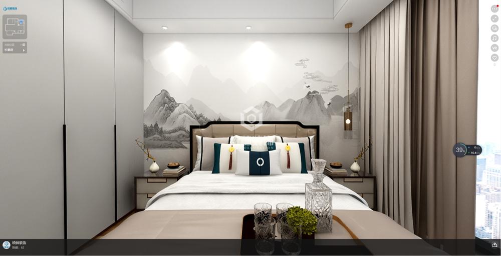 浦東新區聯洋年華園123平現代簡約臥室裝修效果圖