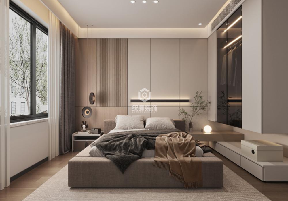 上海周边建发·悦江南150平现代简约卧室装修效果图