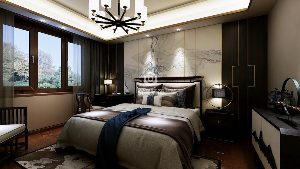 长宁区新华世纪园230平中式卧室装修效果图