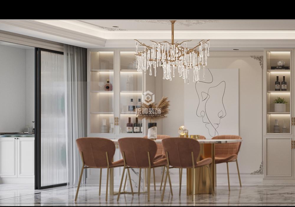浦东新区陆家嘴中央公寓123平法式餐厅装修效果图