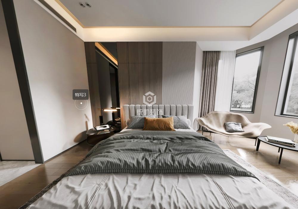 浦東新區綠地東上海140平輕奢臥室裝修效果圖