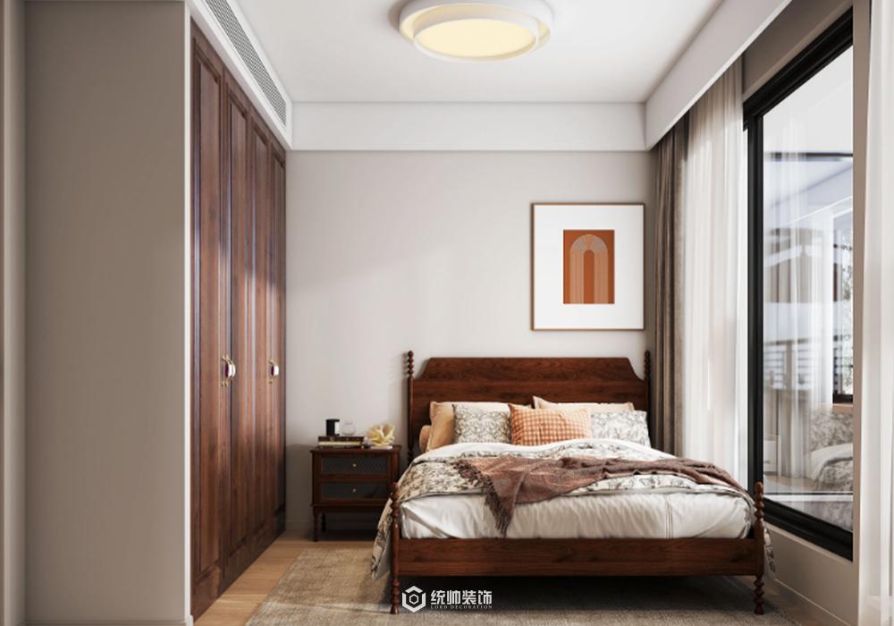 徐汇区鑫国家园208平新中式卧室装修效果图