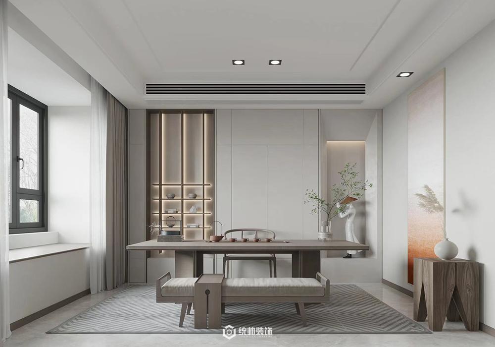 松江区金地西郊风华400平新中式休闲室装修效果图