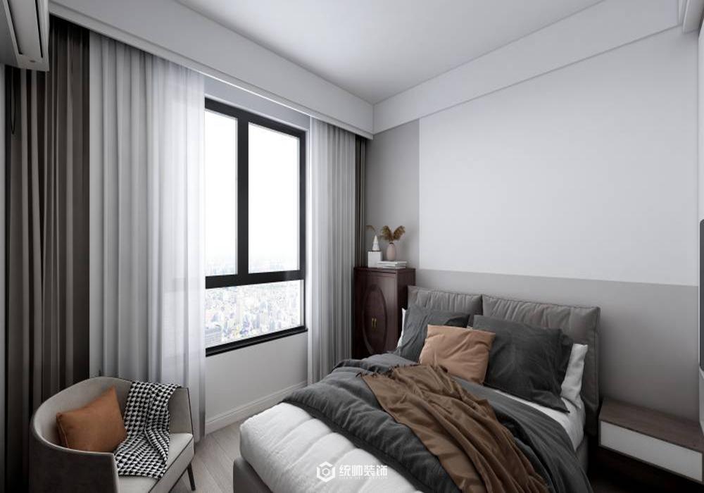 杨浦区帆升公寓142平现代简约卧室装修效果图