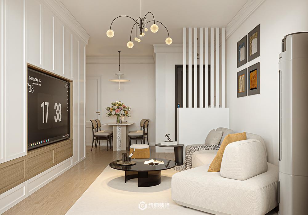 杨浦区民富家园80平美式客厅装修效果图