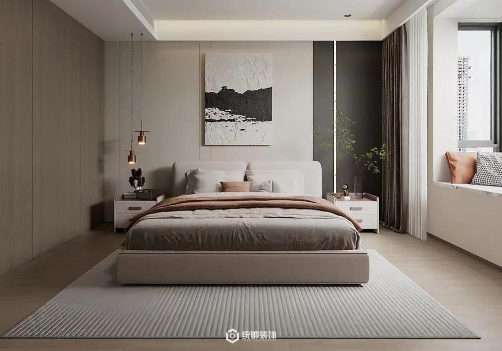 上海周边胜巷新村115平现代简约卧室装修效果图