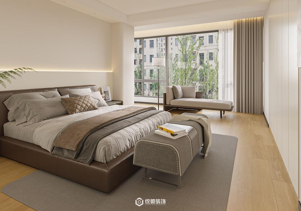 閔行區大上海國際花園200平現代簡約臥室裝修效果圖