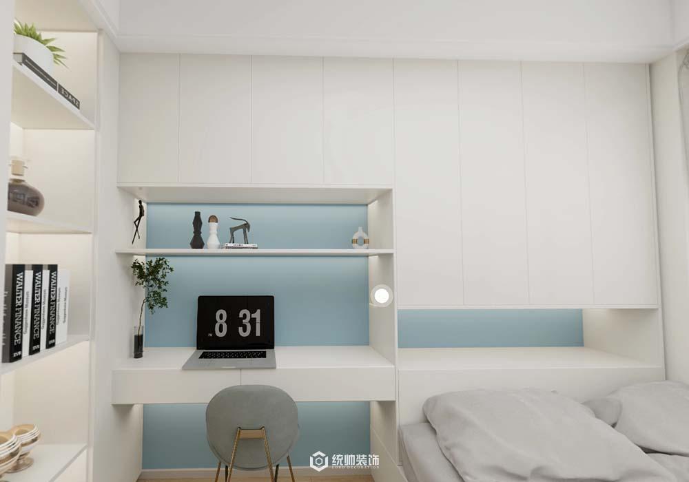 闵行区古北中央公园62平现代简约卧室装修效果图