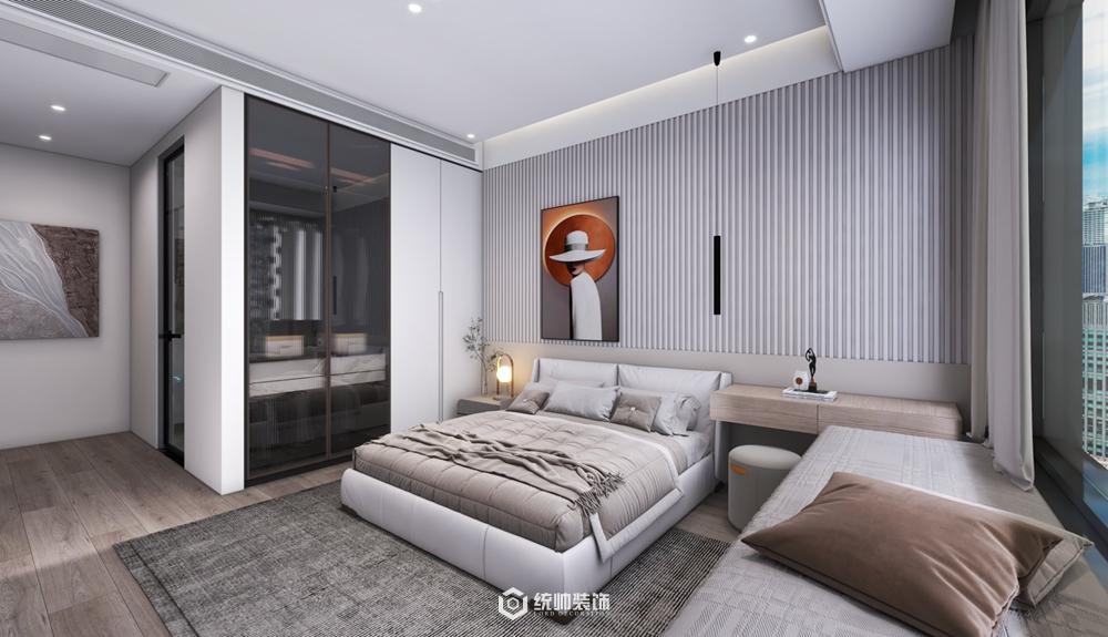 上海周邊春翠里191平現代簡約臥室裝修效果圖