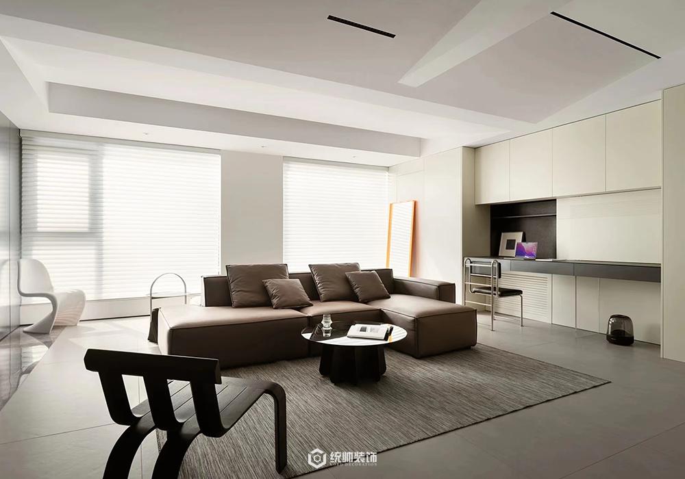 浦東新區三湘印象名邸140平現代簡約客廳裝修效果圖