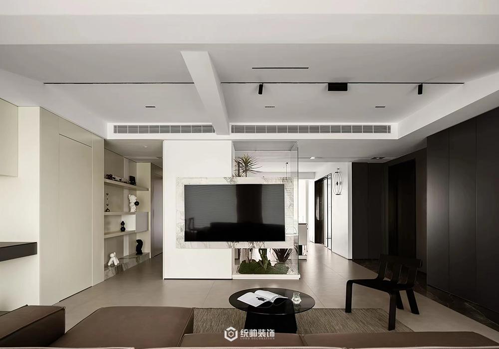 浦東新區三湘印象名邸140平現代簡約客廳裝修效果圖