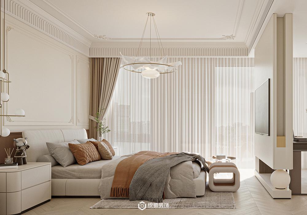 上海周边西溪庄园260平法式卧室装修效果图