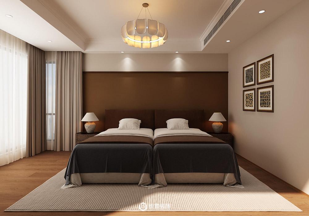 上海周边云南村荒甸里346平中式卧室装修效果图