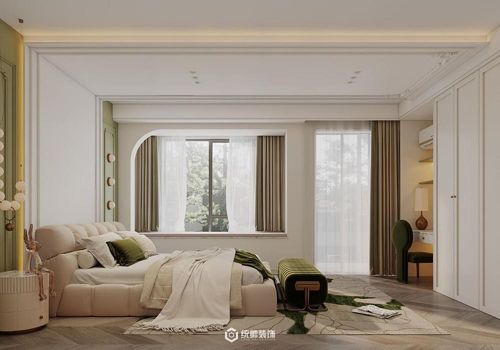 上海周邊綠地長島155平法式臥室裝修效果圖