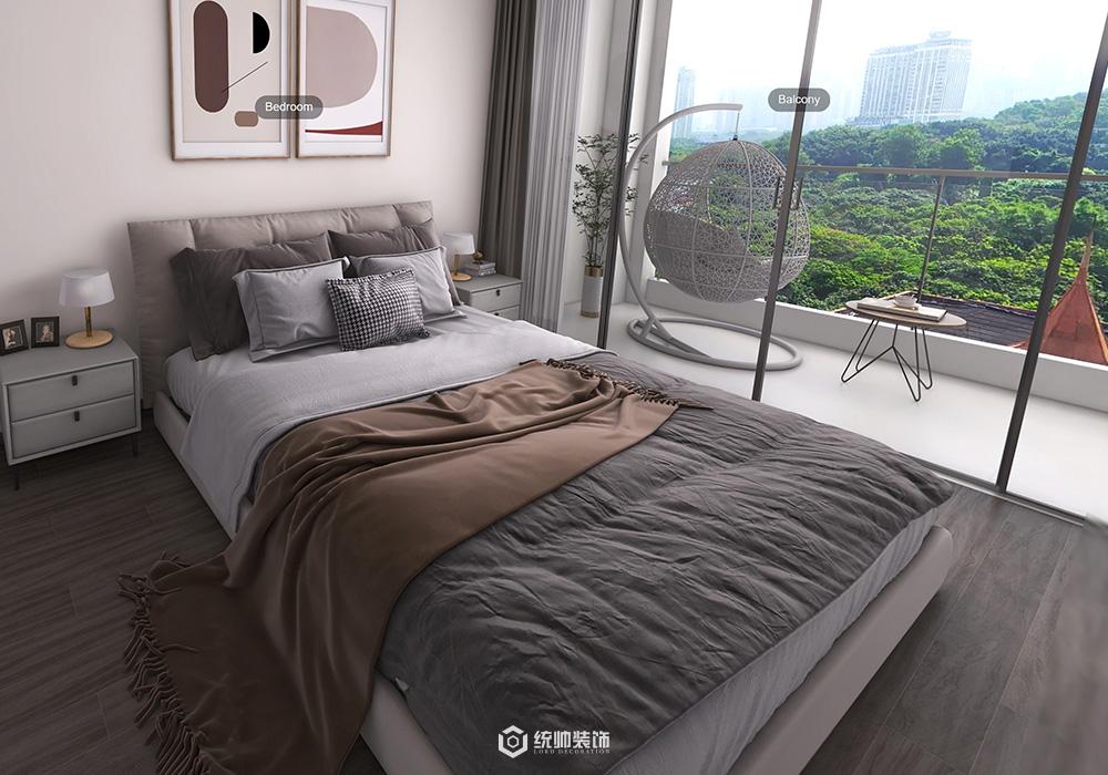 浦東新區中州華庭90平現代簡約臥室裝修效果圖