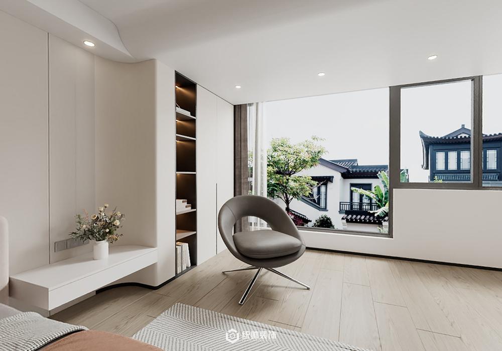 上海周边当代苏洲府205平现代简约卧室装修效果图