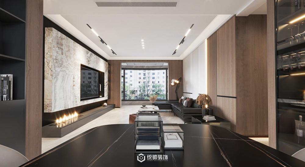 上海周邊濱湖一號184平現代簡約客廳裝修效果圖