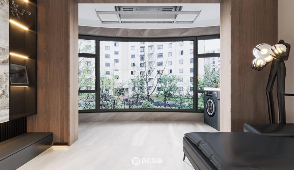 上海周边滨湖一号184平现代简约阳台装修效果图