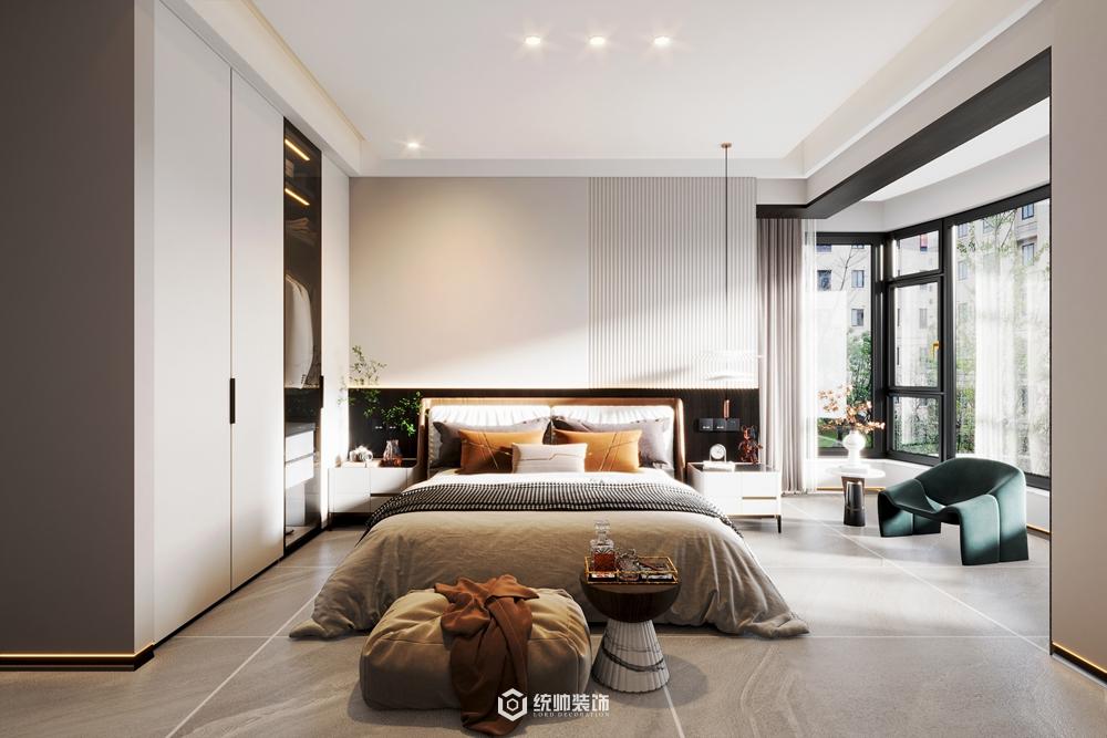 上海周边滨湖一号184平现代简约卧室装修效果图