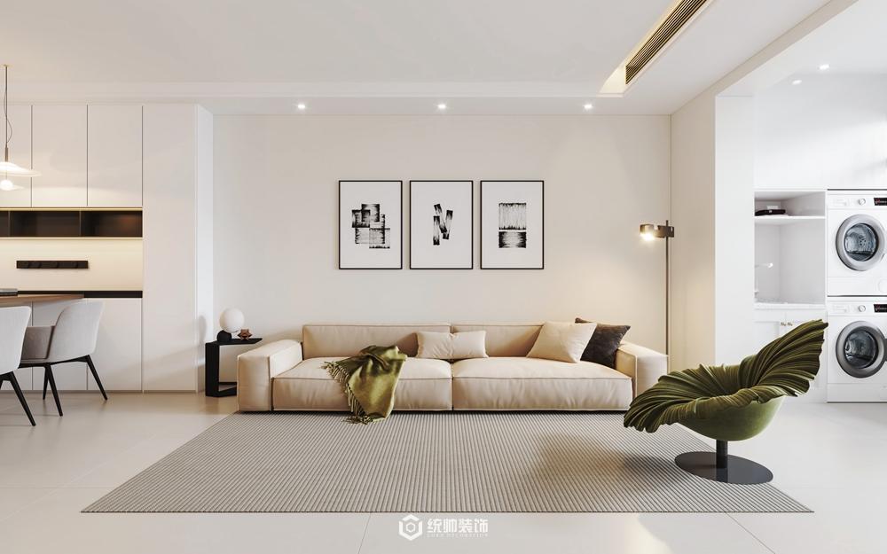 上海周邊五洲芳華137平現代簡約客廳裝修效果圖